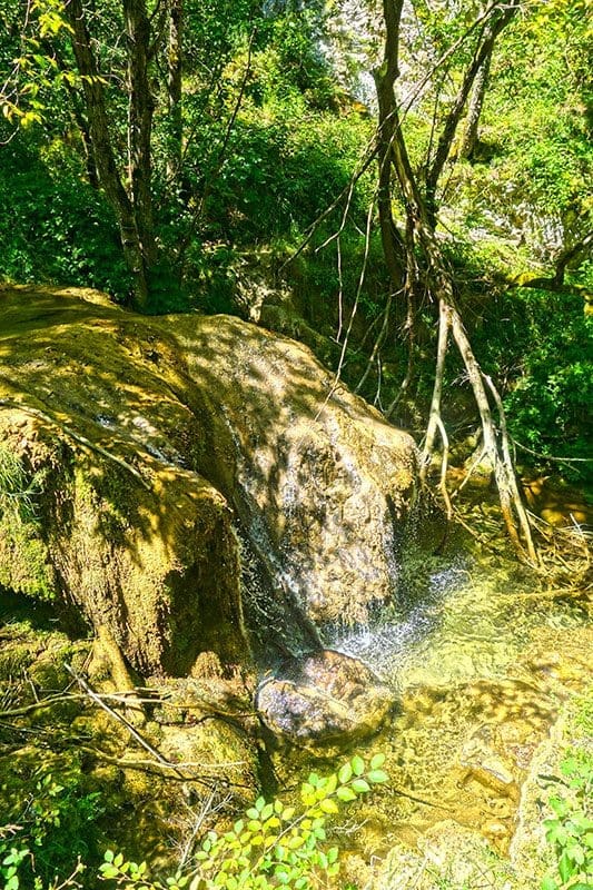 Wasserfall als Markierung