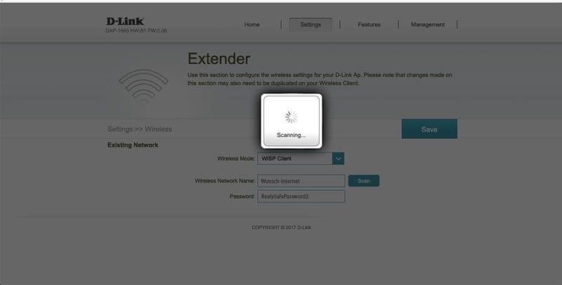 WLAN wird Verbunden
