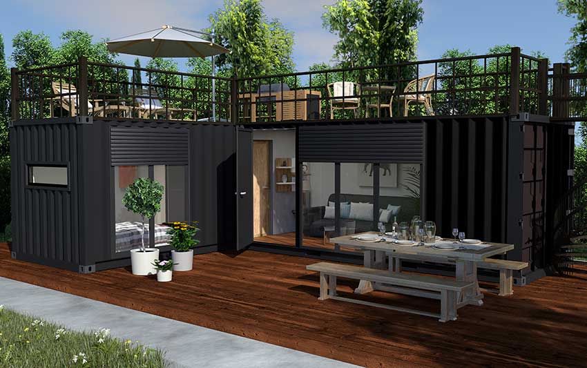Stil eines Container Hauses